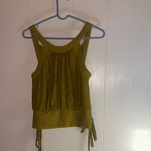 Anthropologie Mustard Yellow Tank Pilcro Jessie Halter Top, Like New